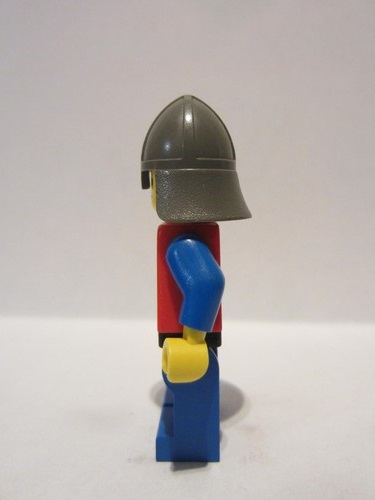lego 1988 mini figurine cas199 Breastplate Red with Blue Arms, Blue Legs with Black Hips, Dark Gray Neck-Protector 