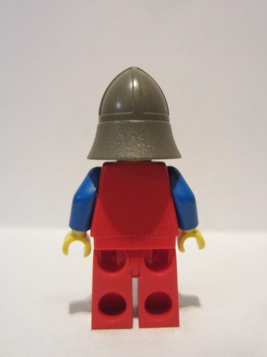 lego 1989 mini figurine cas121 Crusader Lion Red Legs, Dark Gray Neck-Protector 