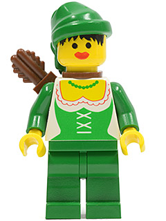 lego 1990 mini figurine cas319 Forestwoman Original with Quiver 