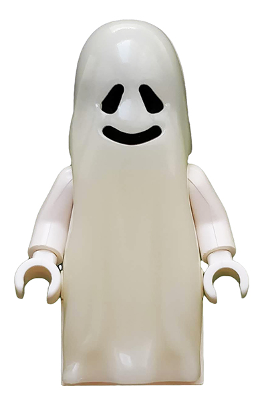 lego 1990 mini figurine gen002 Ghost With 1 x 2 Plate and 1 x 2 Brick as Legs 