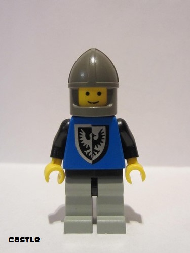 lego 1992 mini figurine cas102 Black Falcon Light Gray Legs with Black Hips, Dark Gray Chin-Guard 