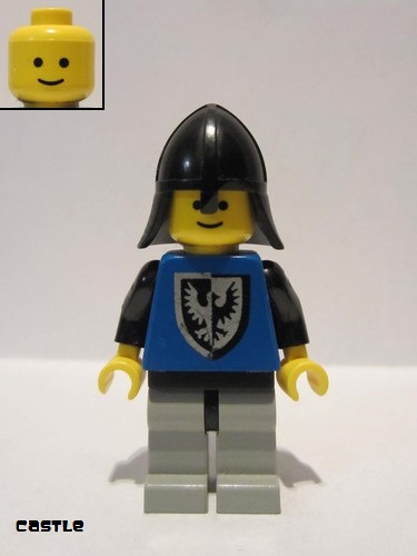 lego 1992 mini figurine cas103 Black Falcon Light Gray Legs with Black Hips, Black Neck-Protector 