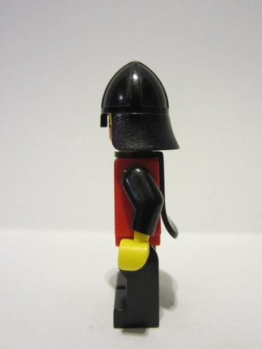 lego 1992 mini figurine cas318 Scale Mail Red with Black Arms, Black Legs with Red Hips, Black Neck-Protector, Black Plastic Cape 