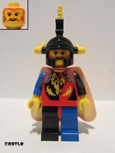 lego 1993 mini figurine cas001 Dragon Master Yellow Plumes, Dragon Cape 