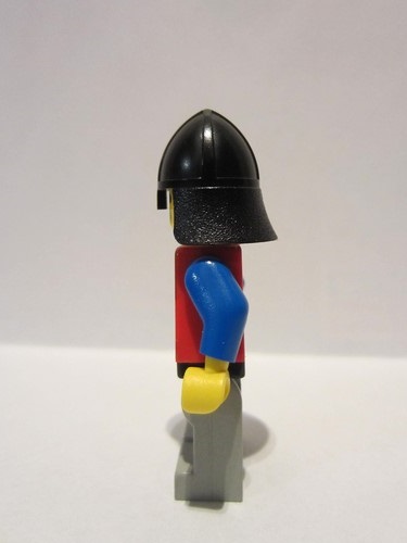 lego 1993 mini figurine cas013 Knight 1 Light Gray Legs with Black Hips, Black Neck-Protector 