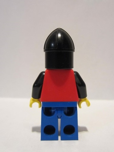 lego 1993 mini figurine cas152 Scale Mail Red with Black Arms, Blue Legs, Black Chin-Guard 