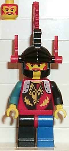 lego 1994 mini figurine cas011 Dragon Master Red Plumes 