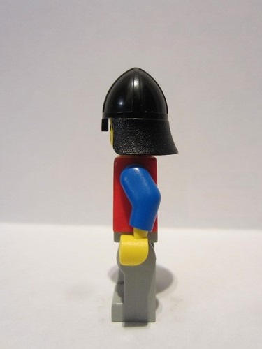 lego 1994 mini figurine cas014 Knight 1 Light Gray Legs, Black Neck-Protector 