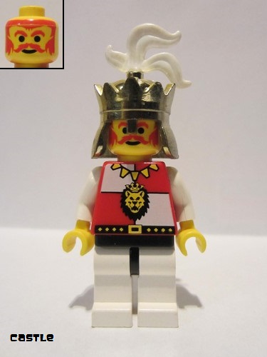 lego 1995 mini figurine cas059 King With black/white legs 