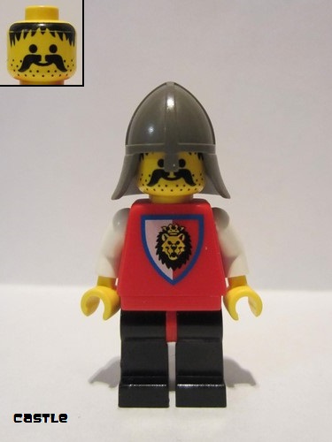 lego 1995 mini figurine cas066 Knight 4 Dark Gray Neck-Protector 