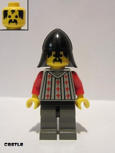 lego 1997 mini figurine cas026 Knight 2 Black Neck-Protector 