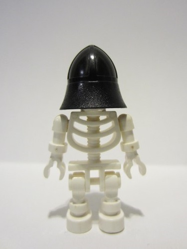 lego 2000 mini figurine gen009 Skeleton With Standard Skull, Black Neck Protector Helmet 