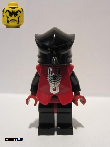 lego 2005 mini figurine cas270 Shadow Knight Vladek Dark Red Armor 