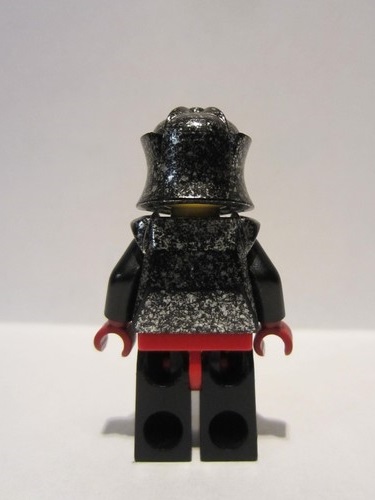 lego 2005 mini figurine cas271 Shadow Knight Speckle Black-Silver Armor and Helmet 