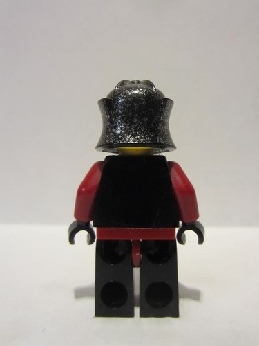 lego 2005 mini figurine cas273 Shadow Knight Speckle Black-Silver Helmet 