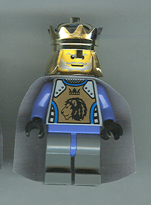 lego 2005 mini figurine cas274 King Mathias With Light Bluish Gray Cape (Chess King) 