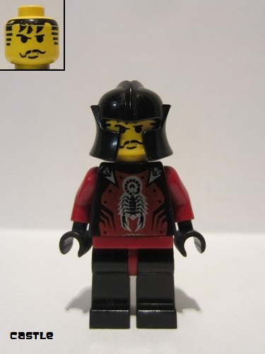 lego 2005 mini figurine cas283 Shadow Knight Adventurer Head (Chess Pawn) 