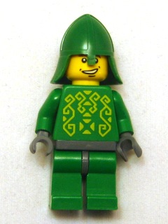 lego 2005 mini figurine cas324 Rascus Without Armor, Printed Torso, Green Neck-Protector 