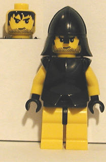 lego 2006 mini figurine cas310 Rogue Knight 3 Yellow Legs, Black Breastplate, Black Neck-Protector 
