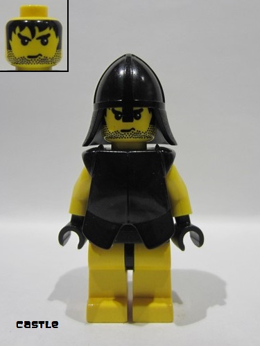 lego 2006 mini figurine cas310 Rogue Knight 3 Yellow Legs, Black Breastplate, Black Neck-Protector 