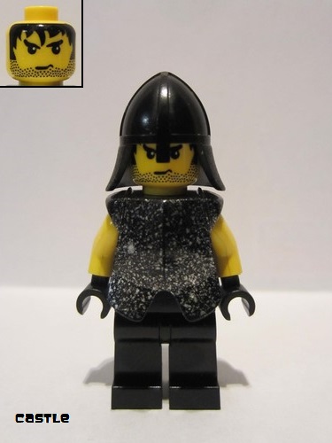 lego 2006 mini figurine cas312 Rogue Knight 5 Black Legs, Speckle Breastplate, Black Neck-Protector 