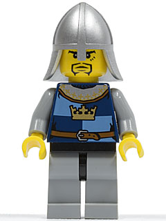 lego 2008 mini figurine cas367 Crown Knight Quarters Helmet with Neck Protector, 3 Spots under Left Eye 