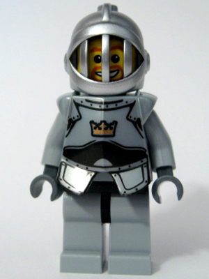 lego 2008 mini figurine cas380 Crown Knight Plain With Breastplate, Grille Helmet, Beard around Mouth 