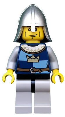 lego 2009 mini figurine cas408 Crown Knight Quarters Helmet with Neck Protector, Vertical Cheek Lines 