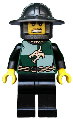 lego 2010 mini figurine cas455 Dragon Knight Quarters Helmet with Broad Brim, Bared Teeth 