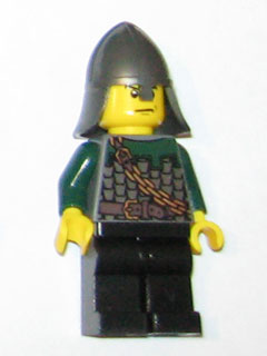 lego 2010 mini figurine cas458 Dragon Knight Scale Mail With Chain and Belt, Helmet with Neck Protector, Scowl 
