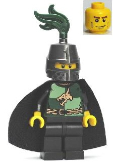 lego 2010 mini figurine cas464 Dragon Knight Quarters Helmet Closed, Cape, Vertical Cheek Lines 