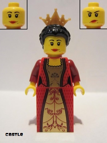 lego 2010 mini figurine cas469 Queen With Black Hair 