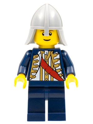 lego 2011 mini figurine cas479b Knight Red Sash, Light Bluish Gray Neck Protector, Reddish Brown Eyebrows 