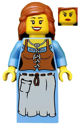 lego 2011 mini figurine cas490 Peasant Maiden 