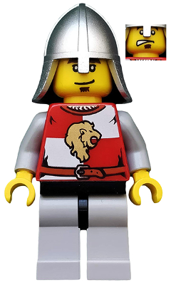 lego 2012 mini figurine cas502 Lion Knight Quarters Helmet with Neck Protector, Eyebrows and Goatee 