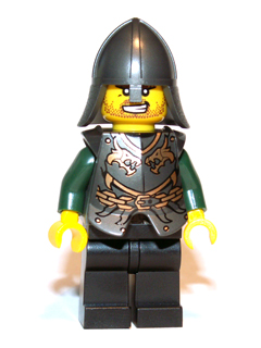lego 2012 mini figurine cas507 Dragon Knight Armor With Chain, Helmet with Neck Protector (Chess Bishop) 