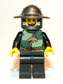 lego 2012 mini figurine cas508 Dragon Knight Quarters Helmet with Broad Brim, Missing Tooth (Chess Pawn) 