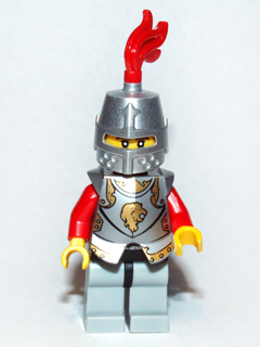 lego 2012 mini figurine cas514 Lion Knight Armor Helmet Closed, Eyebrows and Goatee (Chess Bishop) 