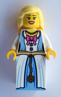 lego 2013 mini figurine cas515 Princess Bright Light Yellow Hair 