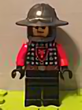 lego 2014 mini figurine cas541 Dragon Knight Scale Mail With Dragon Shield, Helmet with Broad Brim 