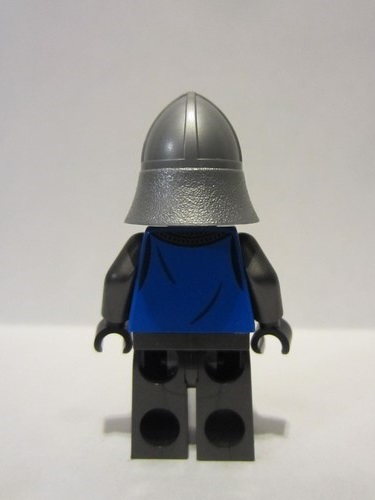 lego 2021 mini figurine cas555 Black Falcon Castle Guard Female, Flat Silver Neck-Protector 