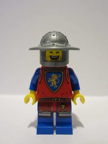 lego 2022 mini figurine cas562 Lion Knight Male, Broad Brim Helmet 