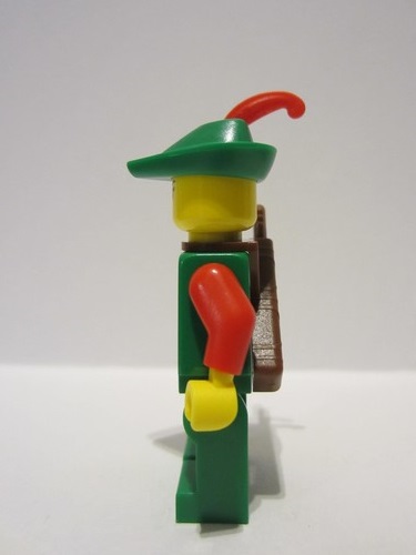 lego 2022 mini figurine cas572 Forestwoman Red, Green Hat, Red Feather, Quiver, Detailed Face and Torso 