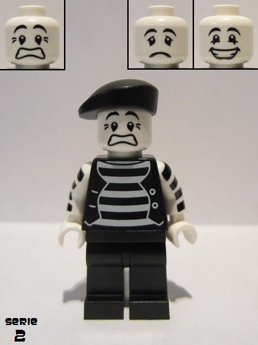 lego 2010 mini figurine col025 Mime  