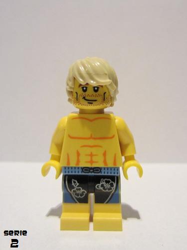 lego 2010 mini figurine col031 Surfer  