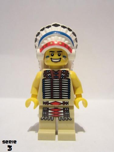 lego 2011 mini figurine col034 Tribal Chief . .