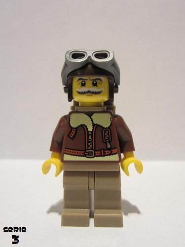 lego 2011 mini figurine col036 Pilot . .