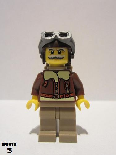 lego 2011 mini figurine col036 Pilot  