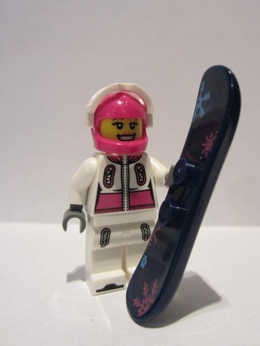 lego 2011 mini figurine col039 Snowboarder . .