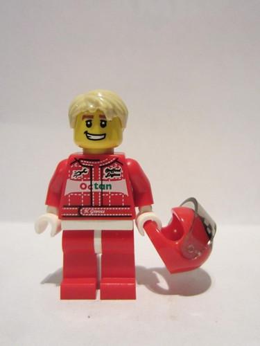 lego 2011 mini figurine col040 Race Car Driver . .